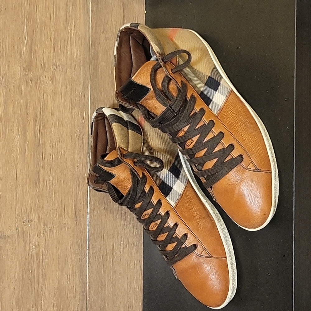Burberry Men's Mid Top Checker Sneakers